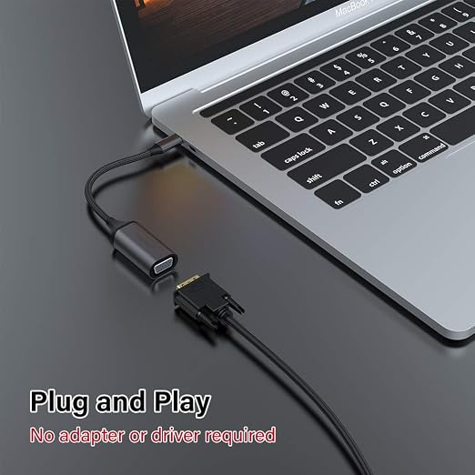 Upgrow USB-C to VGA Adapter 1080P Type-C Video Converter 