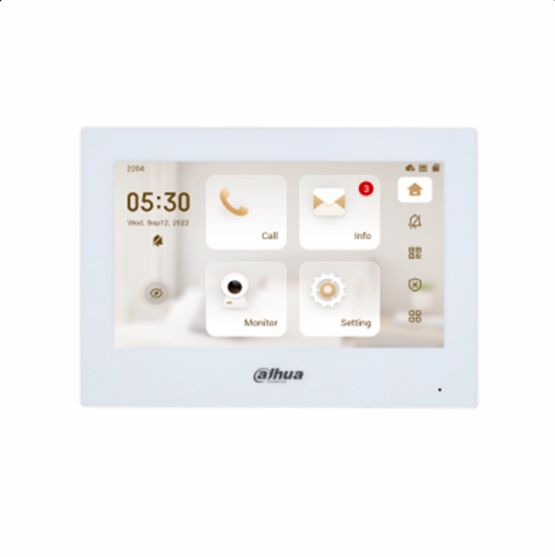 شاشة إنتركم WI-FI Dahua VTH2621G(W)-WP IP بدقة HD