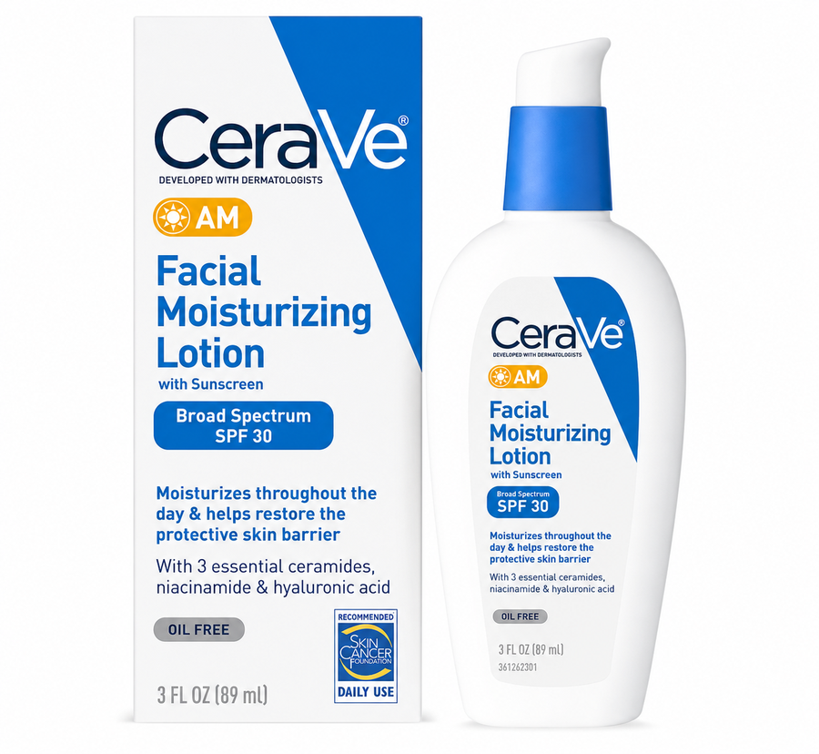 CeraVe AM Facial Moisturizing Lotion with Sunscreen SPF 30 – 89ml
