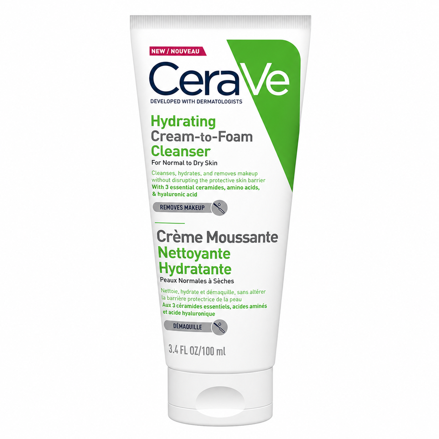 CeraVe Hydrating Cream-to-Foam Cleanser – 100ml