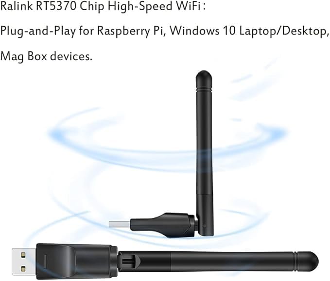 Hi-Speed USB WiFi Adapter Smart Plug with Antenna Wireless LAN Adapter