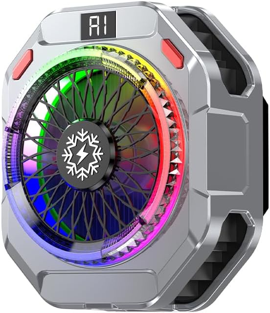 Semiconductor Phone Cooler 30W Powerful Cooling Smart Temperature Control 5 Adjustable Modes RGB Lights Extreme Cooling