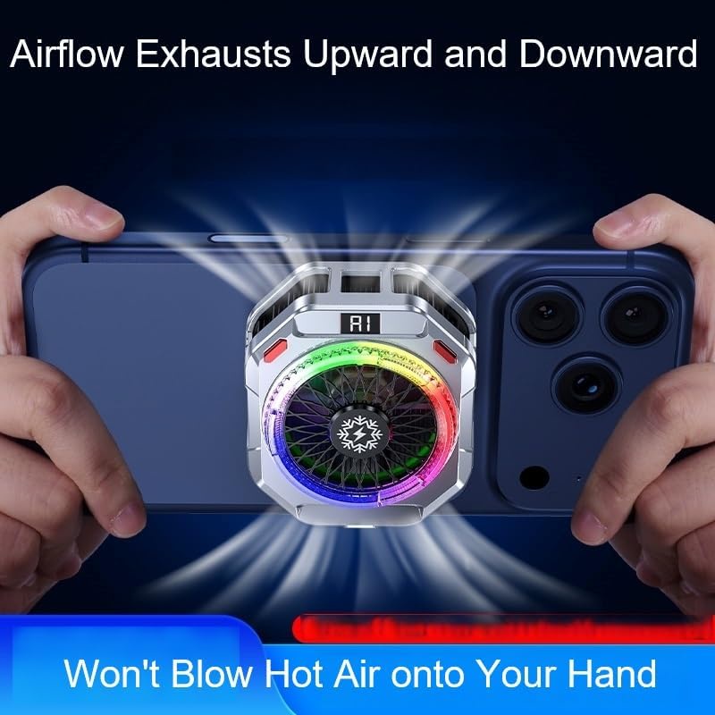 Semiconductor Phone Cooler 30W Powerful Cooling Smart Temperature Control 5 Adjustable Modes RGB Lights Extreme Cooling product thumbnail 4