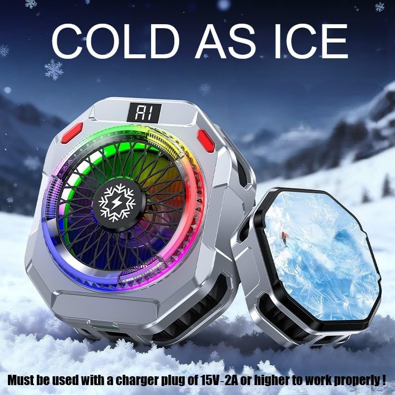 Semiconductor Phone Cooler 30W Powerful Cooling Smart Temperature Control 5 Adjustable Modes RGB Lights Extreme Cooling product thumbnail 6