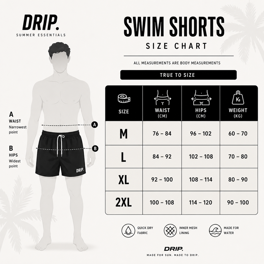 DRIP Stone Pattern Swim Shorts