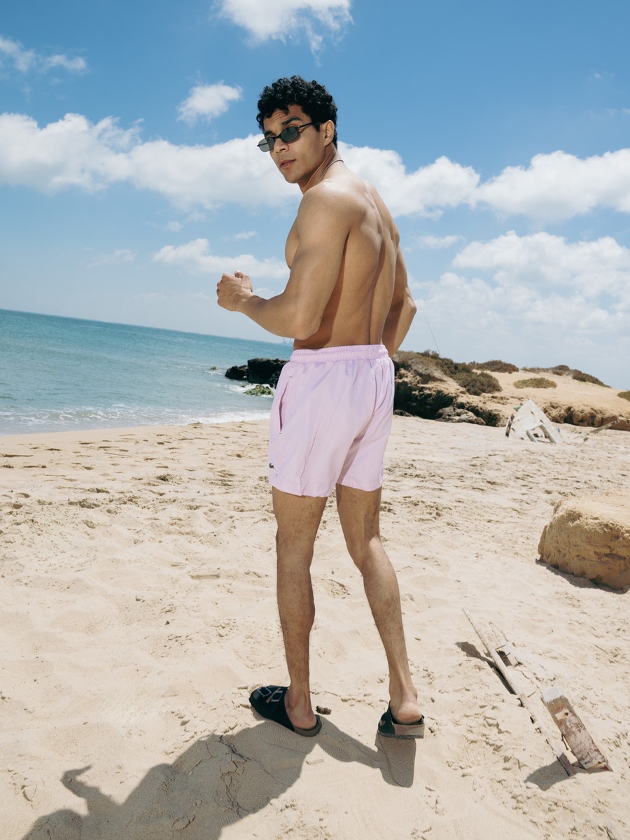 DRIP Pink Check Swim Shorts