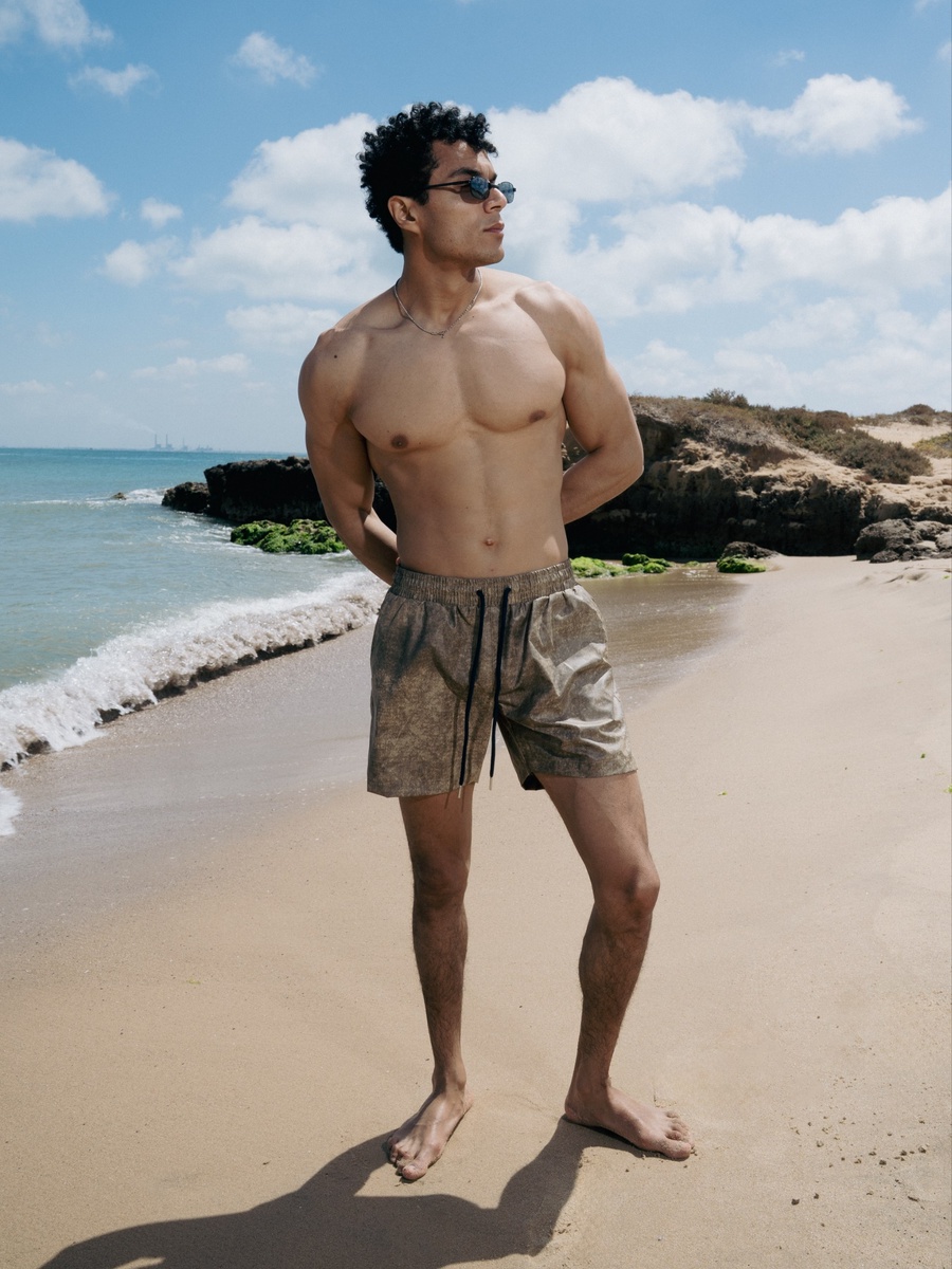 DRIP Stone Pattern Swim Shorts