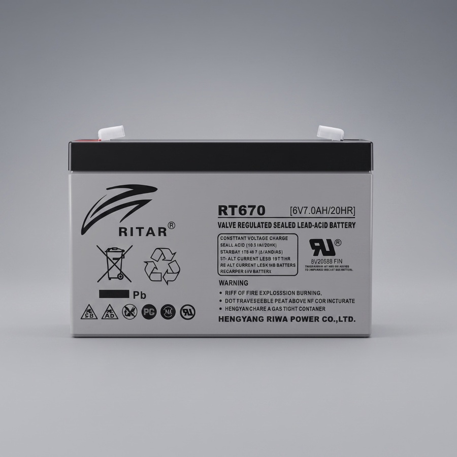 RITAR  Battery 6V 7.0AH MADE IN VIETNAM