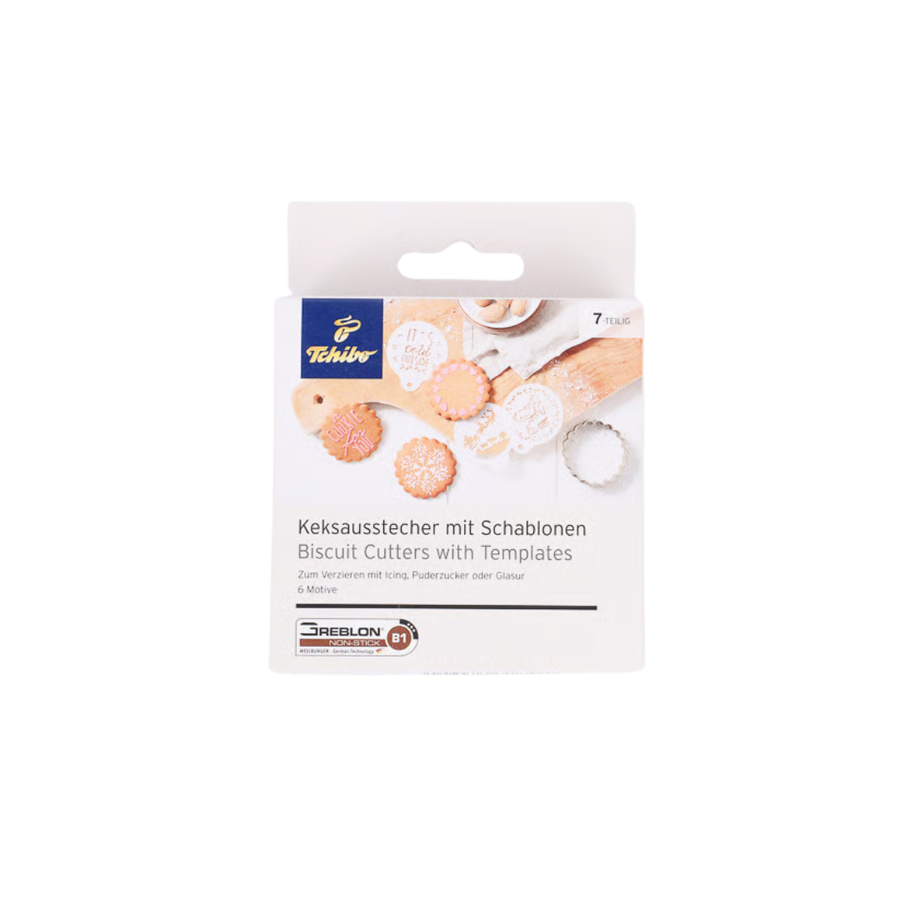 Tchibo, Biscuit Cutters with Templates, Grey