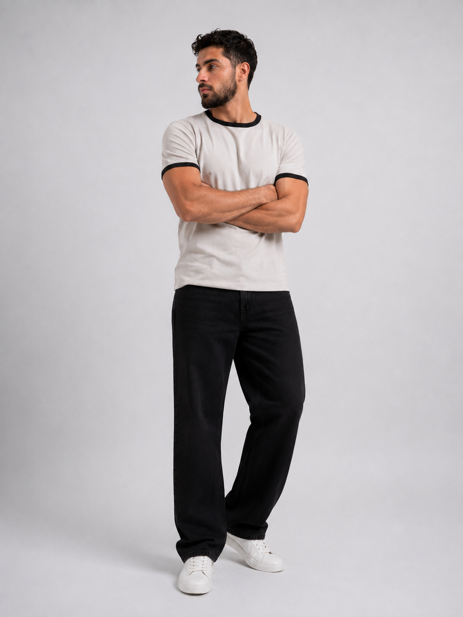 Ringer TEE Light Gray