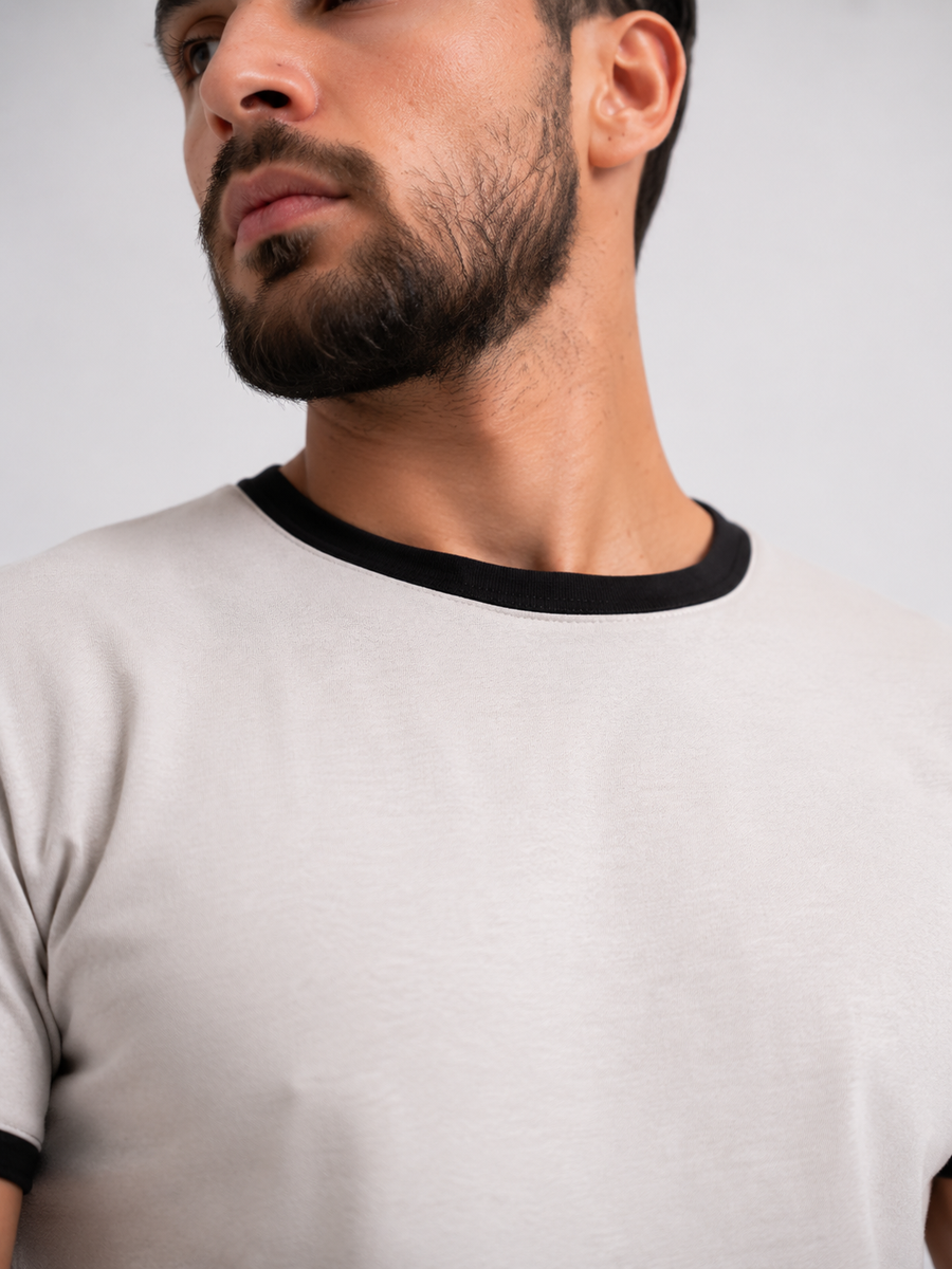 Ringer TEE Light Gray