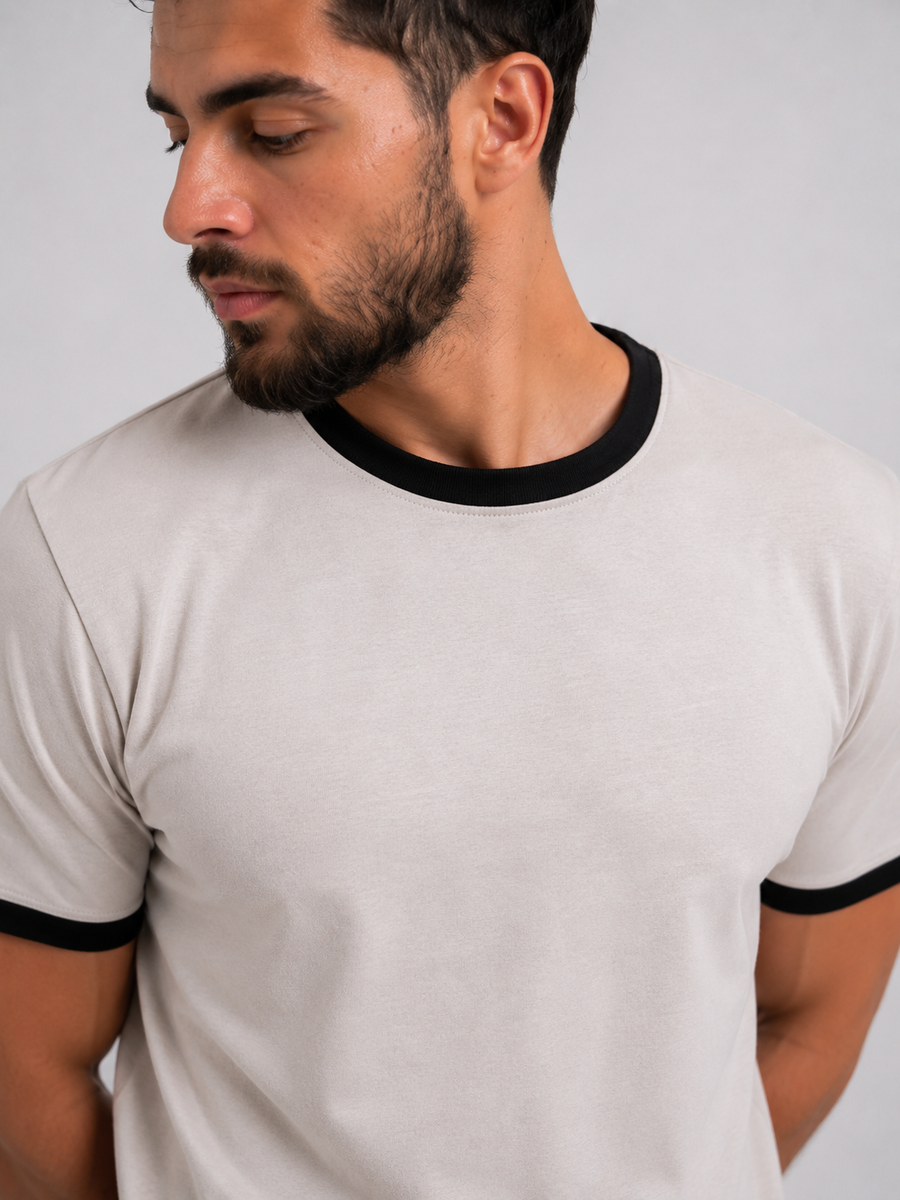 Ringer TEE Light Gray