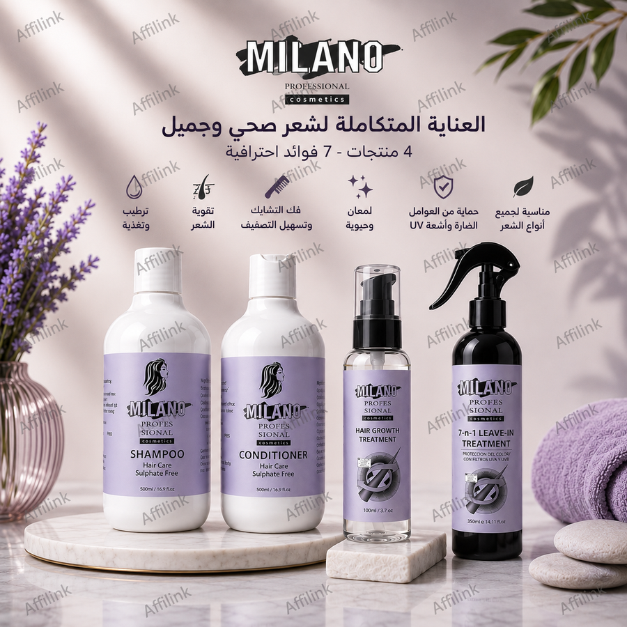 مجموعة ميلانو بروفيشنال المتكاملة للعناية بالشعر