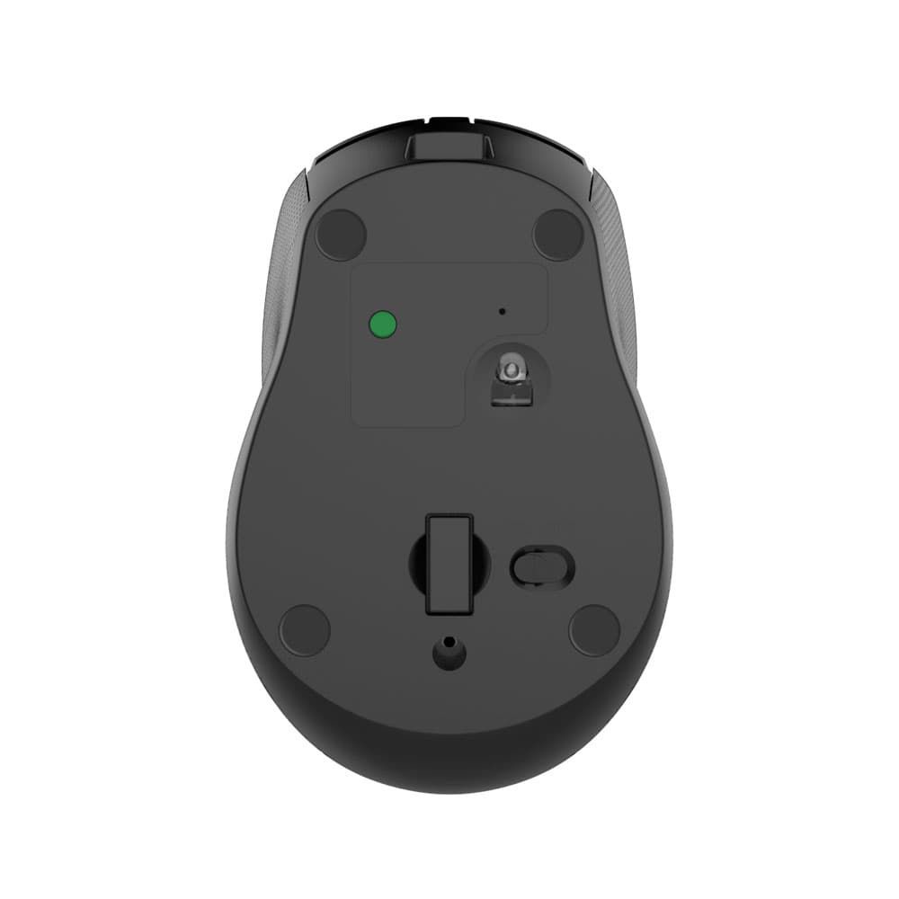 2B (MO186)Dual Mode Bluetooth 2.4GHz Mouse 800-1200-1600-2400 DPI with Rechargeable Battery - Black
