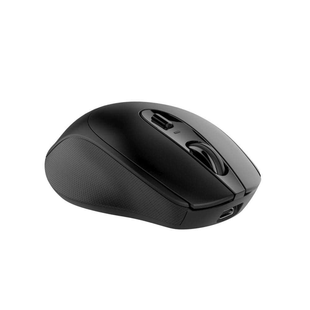 2B (MO186)Dual Mode Bluetooth 2.4GHz Mouse 800-1200-1600-2400 DPI with Rechargeable Battery - Black