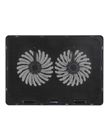 GIGAMAX GM77 Gaming Laptop Cooling Pad - Dual Quiet LED Fans & 5-Level Ergonomic Stand