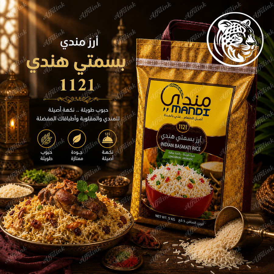 رز مندي فاخر – أرز بسمتي طويل الحبة