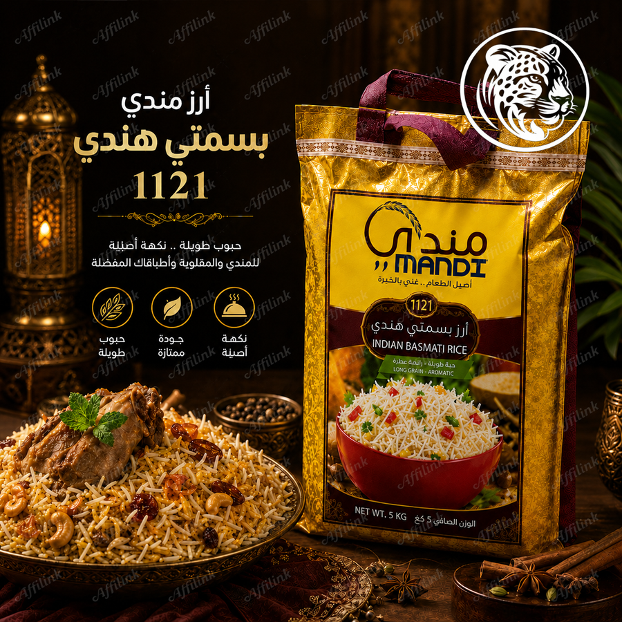 رز مندي فاخر – أرز بسمتي طويل الحبة