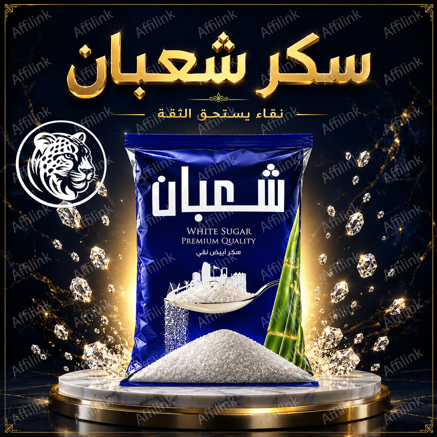 سكر شعبان – جودة موثوقة ونقاء عالي لمذاق أفضل في كل كوب وكل وصفة
