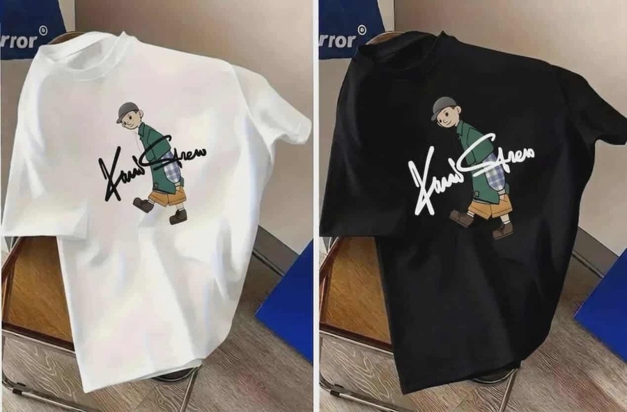 تيشرت Kaws Strew أوفر سايز | قطن أنترلوك 100% للجنسين