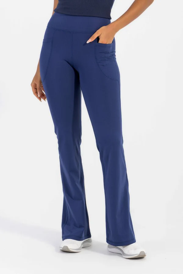 Navy Yoga Flare Pants