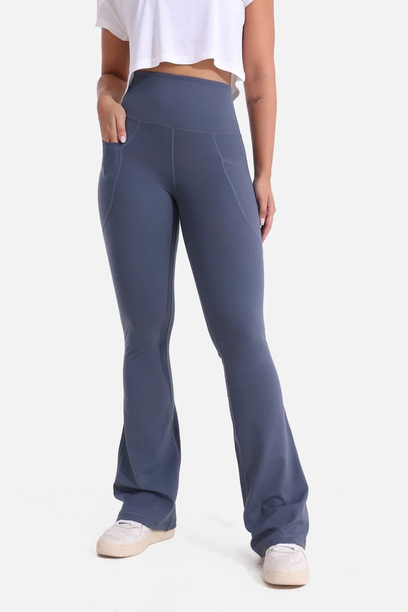 Grey Yoga Flare Pants