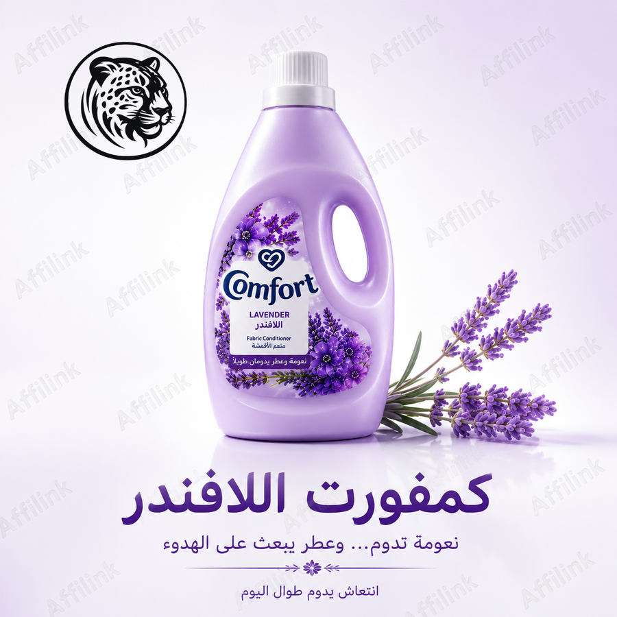 كمفورت اللافندر – نعومة فاخرة وعطر يدوم طويلًا لملابس أكثر انتعاشًا وأناقة