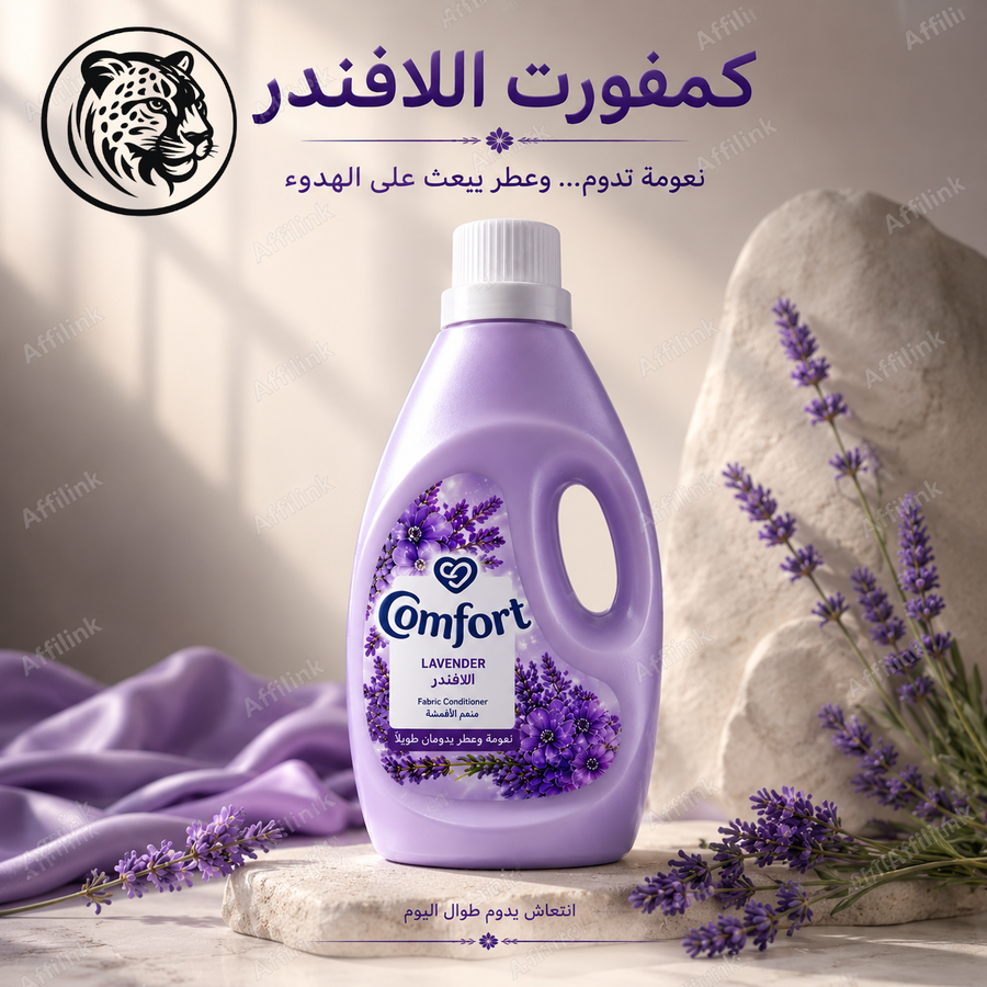 كمفورت اللافندر – نعومة فاخرة وعطر يدوم طويلًا لملابس أكثر انتعاشًا وأناقة
