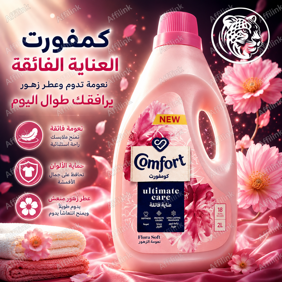 كمفورت العناية الفائقة – نعومة تدوم وعطر زهور يرافقك طوال اليوم