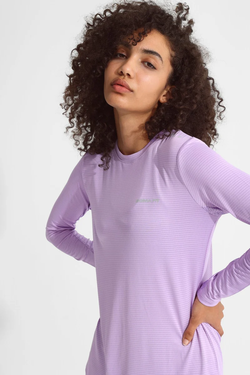 Basic Long Sleeve Purple Rose