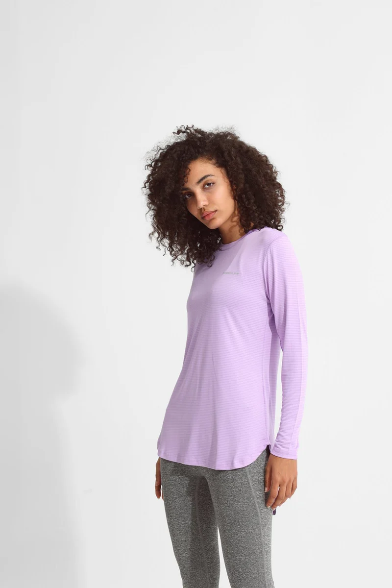 Basic Long Sleeve Purple Rose