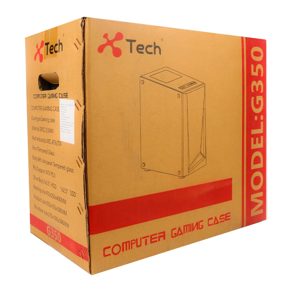 كيسة كمبيوتر جيمينج للتجميع X-Tech G350_2 RGB Mid Tower (فارغة)