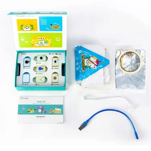 مجموعة البداية لمشروعات ستيم الألكترونية|Hello Kit with 7 modules, STEM Project Toys