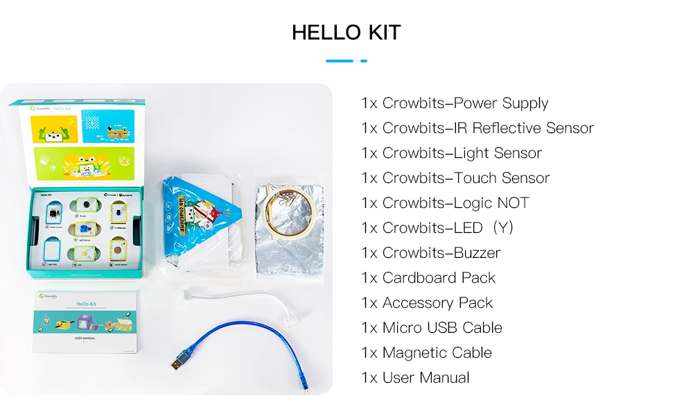 مجموعة البداية لمشروعات ستيم الألكترونية|Hello Kit with 7 modules, STEM Project Toys