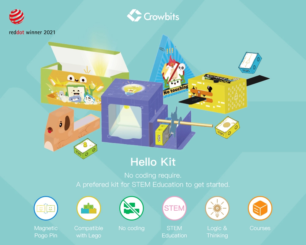 مجموعة البداية لمشروعات ستيم الألكترونية|Hello Kit with 7 modules, STEM Project Toys