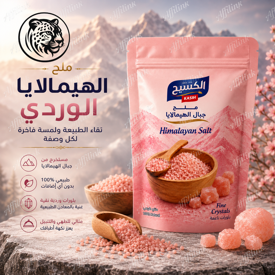 ملح الهيمالايا الوردي الطبيعي... نقاء الطبيعة ولمسة فاخرة لكل وصفة