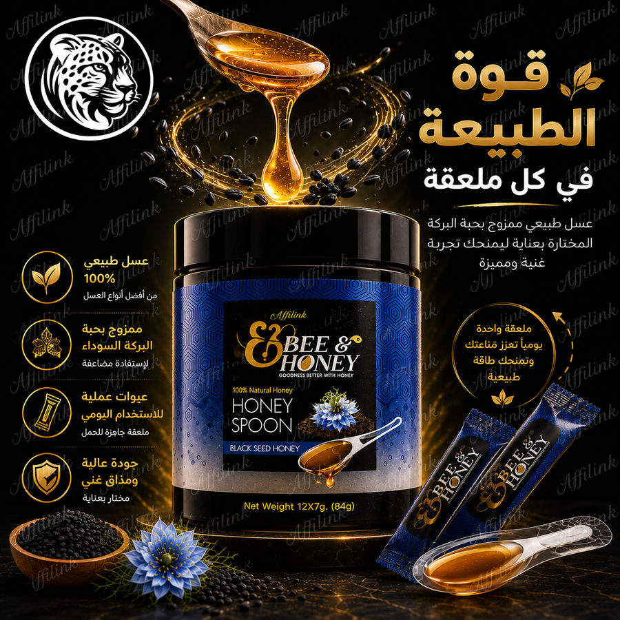 عسل الحبة السوداء Bee & Honey – مزيج طبيعي بنكهة غنية وجودة مميزة