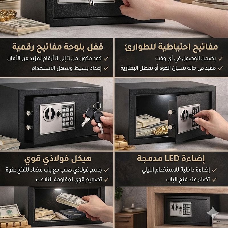 ✅ مفتاحان احتياطيان للطوارئ.