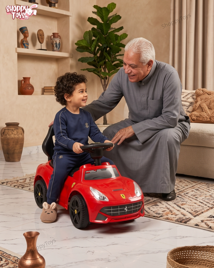 عربية أطفال GTS دفع بالقدم - لعبة ركوب آمنة ومريحة - متوفره بـ 5 الوان مميزه