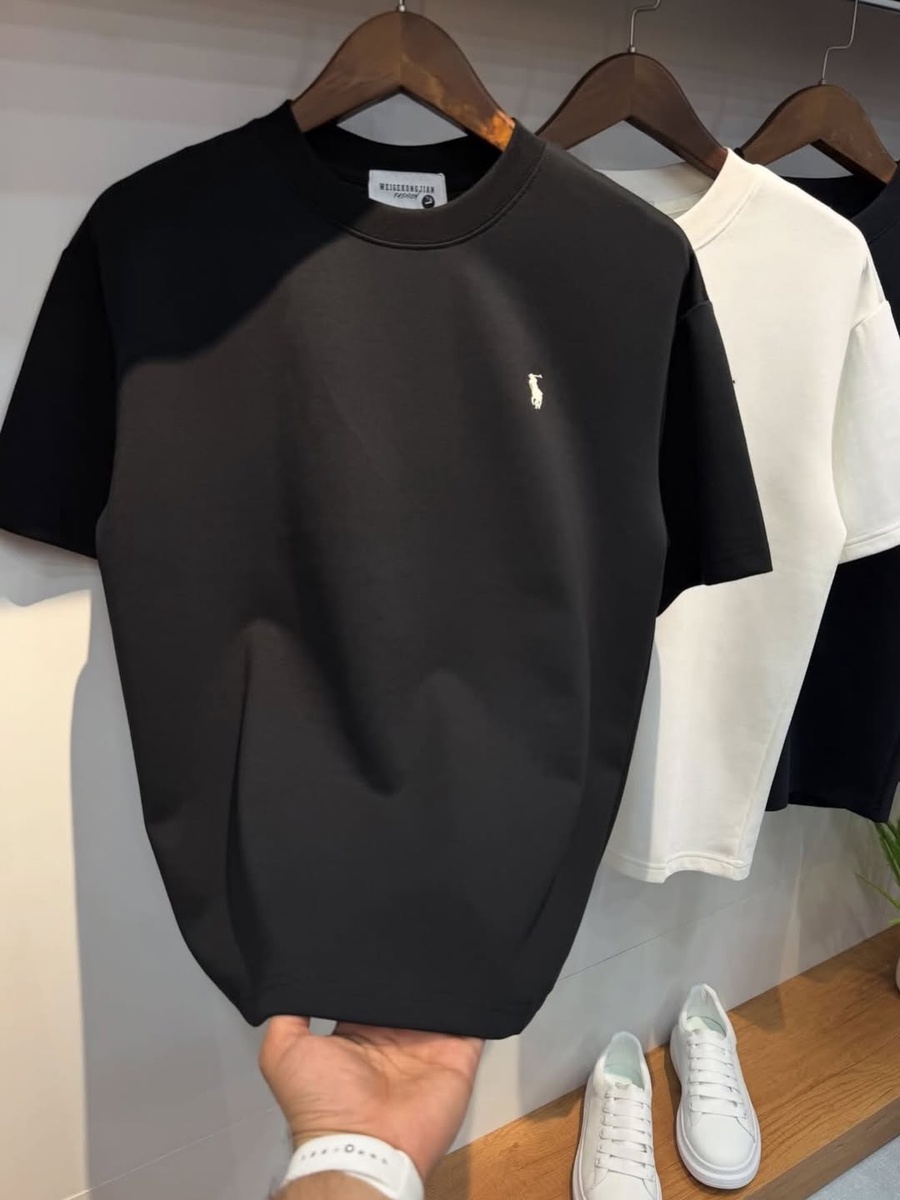 تيشيرت Polo Simple Hermes أنترلوك قطن 100% | أوفر سايز للجنسين