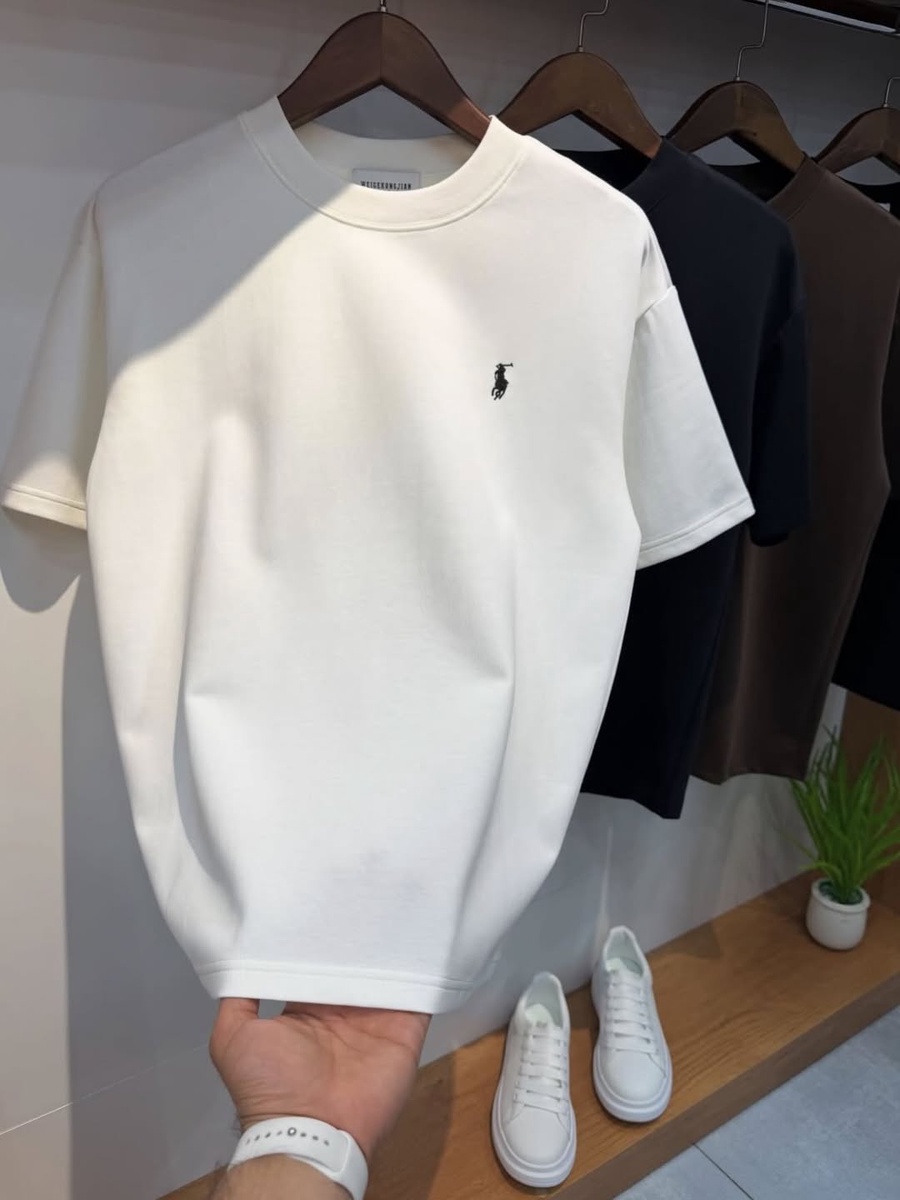 تيشيرت Polo Simple Hermes أنترلوك قطن 100% | أوفر سايز للجنسين