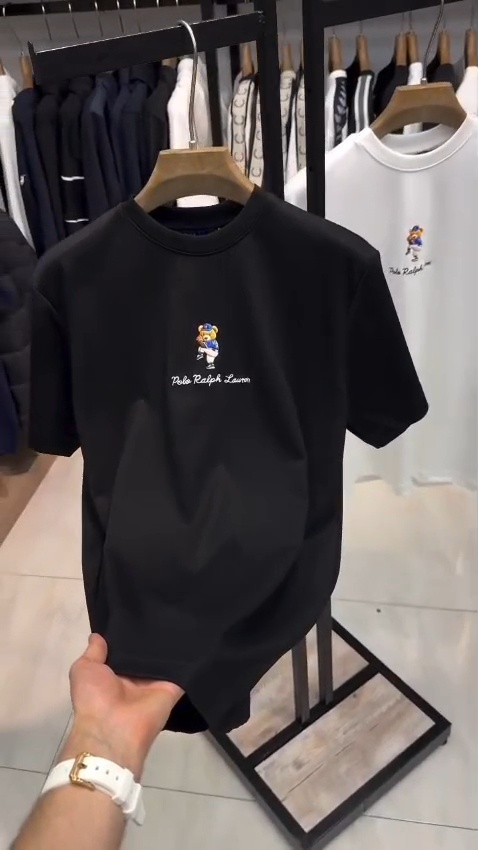 تيشيرت Polo Ralph أنترلوك قطن 100% | أوفر سايز للجنسين