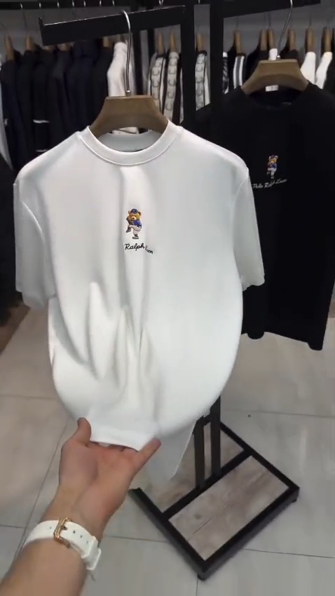 تيشيرت Polo Ralph أنترلوك قطن 100% | أوفر سايز للجنسين