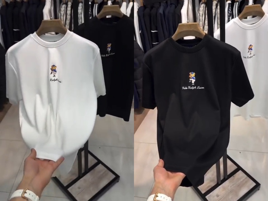 تيشيرت Polo Ralph أنترلوك قطن 100% | أوفر سايز للجنسين
