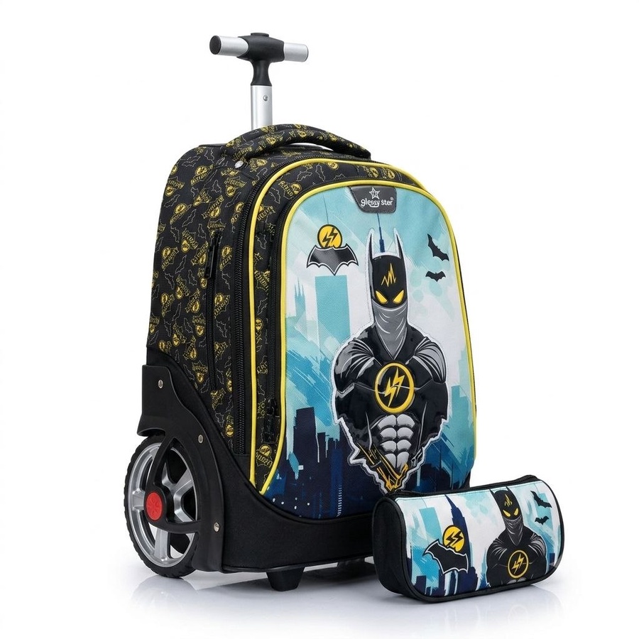 شنطة مدرسة ترولي أطفال" Golden Bag brand "موديل Hummer - مقاس 18.5 بوصة بمقلمة هدية | Demand & Beyond