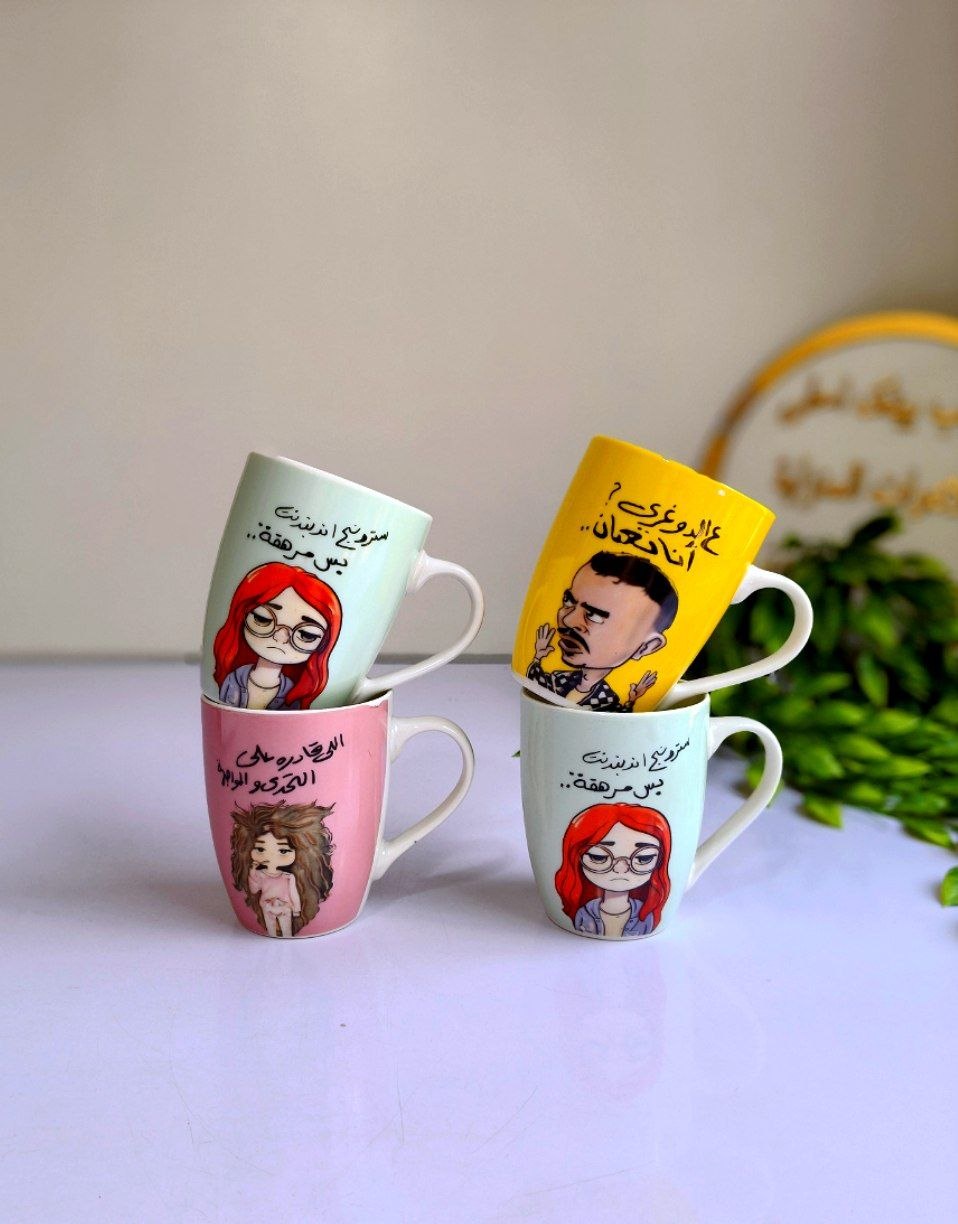 مجموعة 4 أكواب ملائمة للواقع
