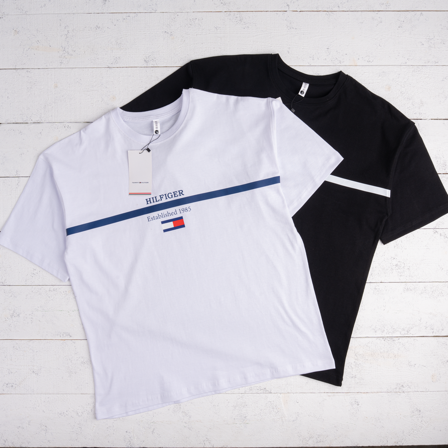 تيشيرت HILFIGER Established 1985 Ner3 قطن 100% | للجنسين