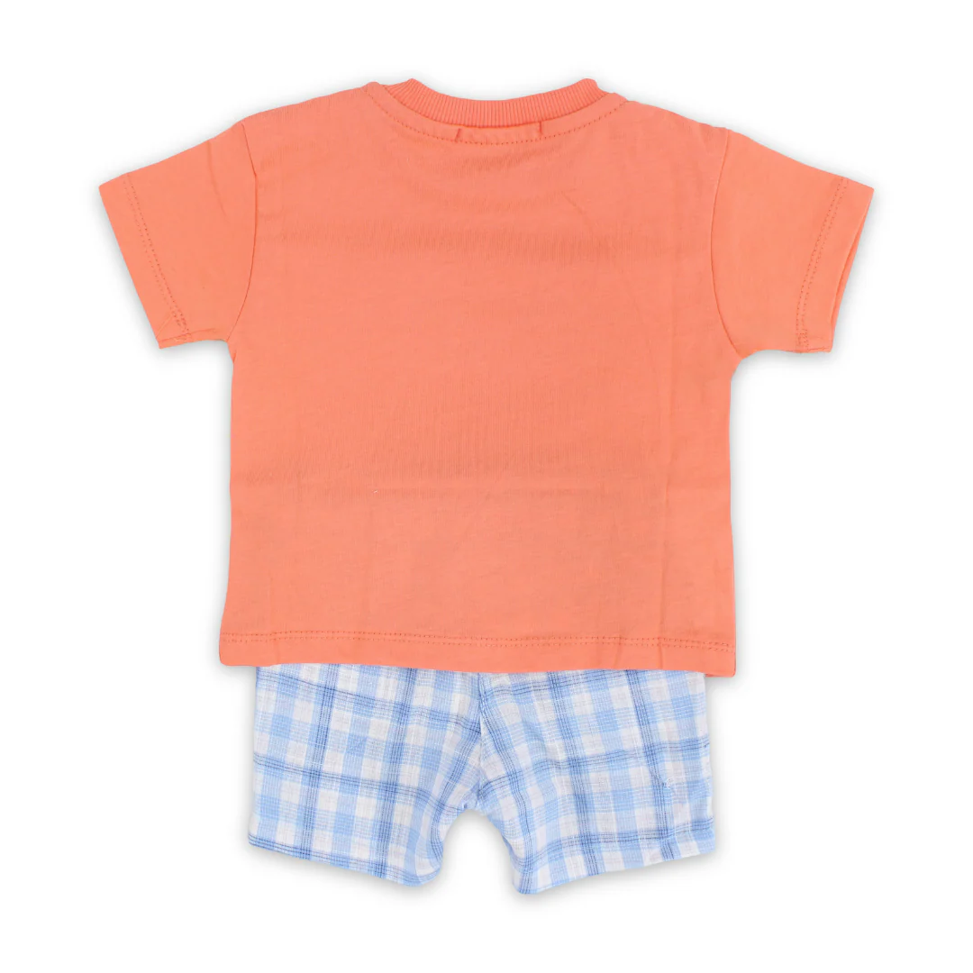 Baby Girls Cotton Pajama – Salmon with "Mommy's Little Angel" Print