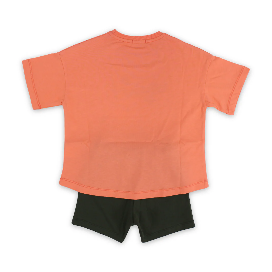 Girls Cotton Pajama – Salmon with Unicorn