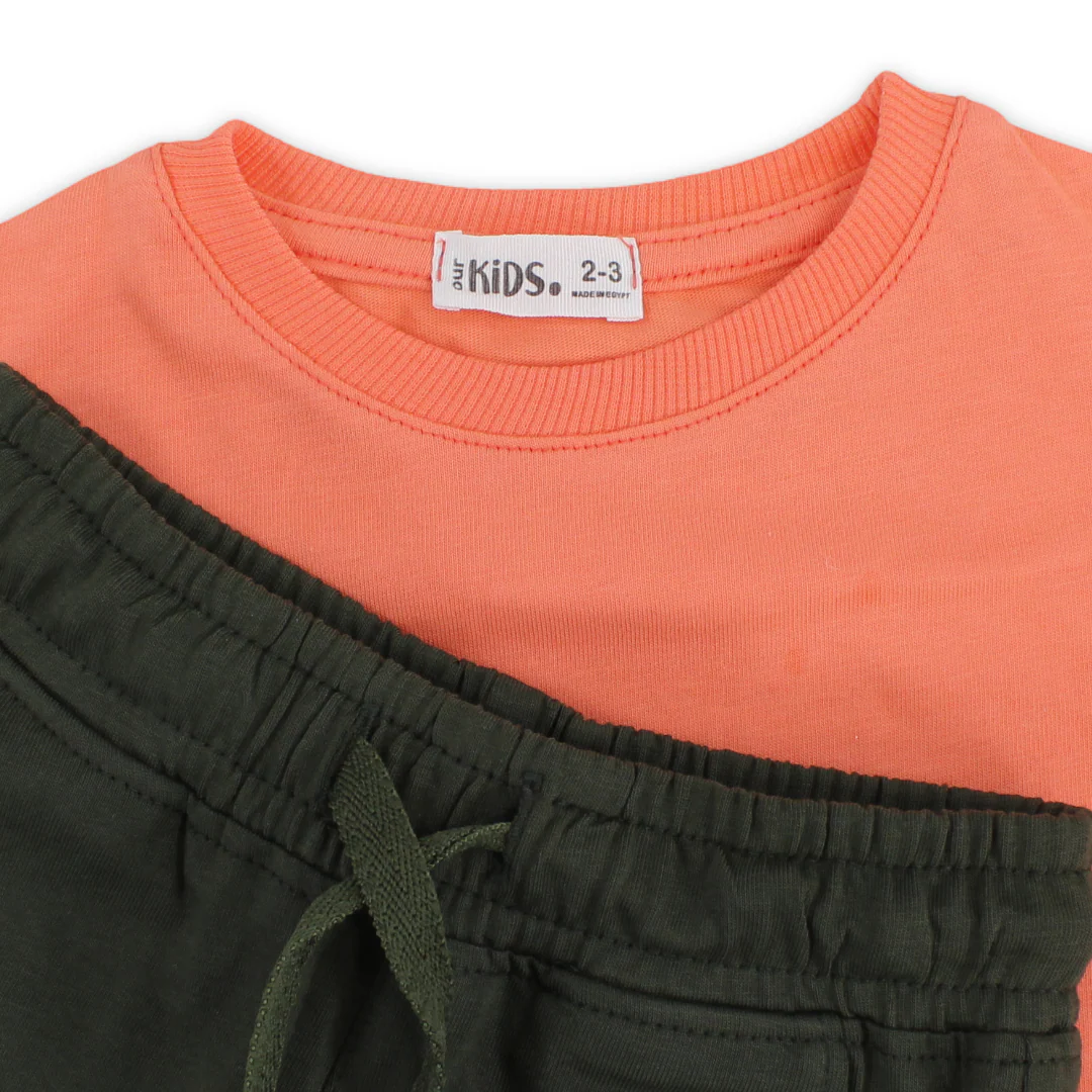 Girls Cotton Pajama – Salmon with Unicorn